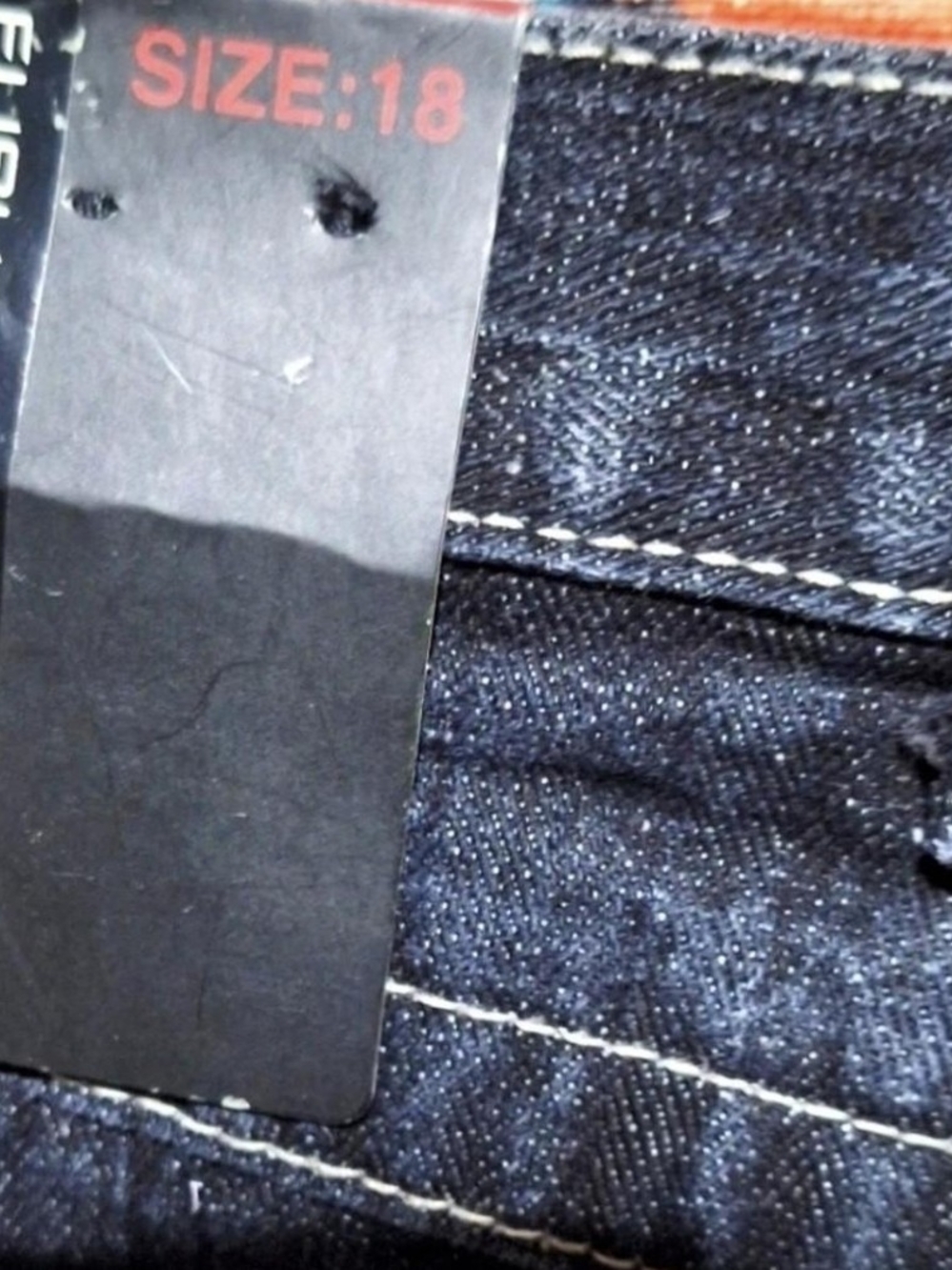 FUBU Dark Blue Relaxed Fit Men's Jeans - Picture 5 of 7